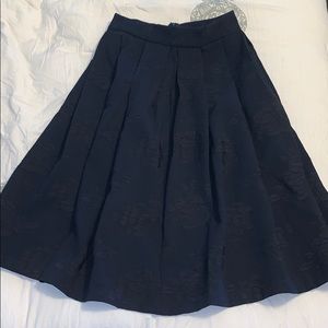 Navy blue flare skirt